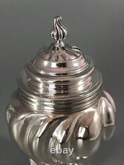 Victorian Silver Fluted Tea Caddy William Comyns London 1889 157g ADEZX
