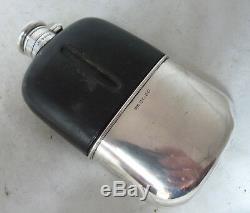 Victorian Silver & Glass Hip Flask James Dixon & Sons Sheffield 1888 A634917