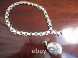 Victorian Silver Plated Collar Necklace & Solid Silver locket
