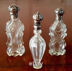 Victorian Silver Scent Perfume Bottles 1880s