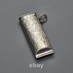 Victorian Silver Vesta Case & Whistle London 1892 CS-FS