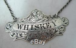 Victorian Silver Wine Labels George Unite 1859 Hollands Gin Rum Whiskey A614517