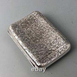 Victorian Solid SIlver Sprung Cigarette Case TA & CO Birmingham 1894 AAZX