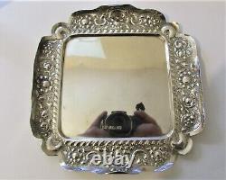Victorian Solid Silver 6.5 Serving Tray / Plate By Atkin Bros Sheffield 1888