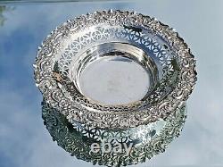 Victorian Solid Silver Bonbon Sweet Dish Fenton Brothers 1900