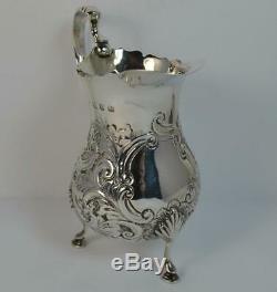 Victorian Solid Silver Cream or Milk Jug with Rococo Design