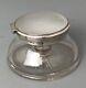 Victorian Solid Silver & Cut Glass Inkwell London 1898 Elzx