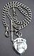 Victorian Solid Silver Double Albert Chain Hallmarked Shooting Fob T-bar