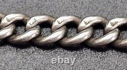 Victorian Solid Silver Double Albert Chain Hallmarked Shooting Fob T-Bar