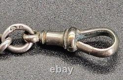 Victorian Solid Silver Double Albert Chain Hallmarked Shooting Fob T-Bar