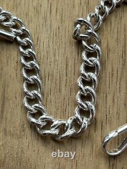 Victorian Solid Silver Graduated Pocket Watch Albert Chain + Fob C1899