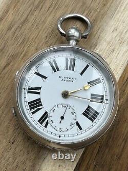 Victorian Solid Silver H. Stone Antique Pocket Watch C1906