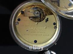 Victorian Solid Silver Half Hunter Pocket Watch by J W Benson, London 1889
