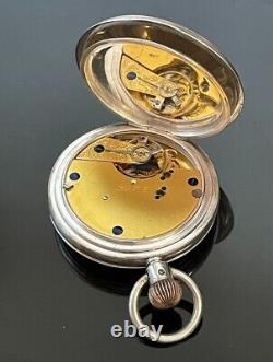 Victorian Solid Silver Half Hunter Pocket Watch c. 1887