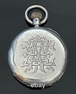 Victorian Solid Silver Half Hunter Pocket Watch c. 1887