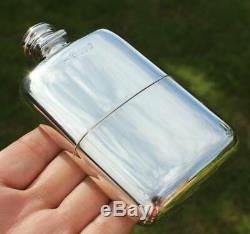 Victorian Solid Silver Hip Flask c. 1886(R3063P)