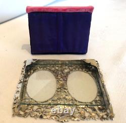 Victorian Solid Silver Miniature Twin Photo Frame by W. Comyns London 1887