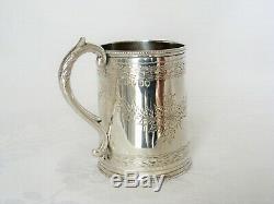 Victorian, Solid Silver Mug London 1861 by Robert Harper