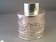 Victorian Solid Silver Oval Tea Caddy, London C1898