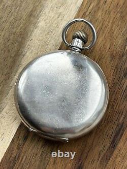 Victorian Solid Silver Pocket Watch Antique J. W. Benson London c1933