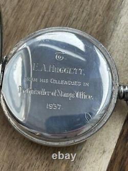 Victorian Solid Silver Pocket Watch J. W. Benson London c1936