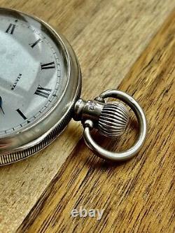 Victorian Solid Silver Pocket Watch Stayte 7 Jewels Dennison case 1924