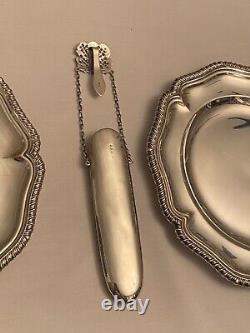 Victorian Solid Silver Spectacle Case/ Chatelaine with Belt Hook