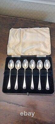 Victorian Solid Silver Teasoons, Set Of 6 Boxed Hallmarked 1899