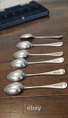 Victorian Solid Silver Teasoons, Set Of 6 Boxed Hallmarked 1899