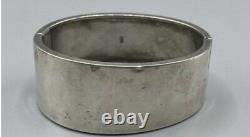 Victorian Solid Sterling Silver Wide Bangle 1882 Birmingham BHJ and Co 34g