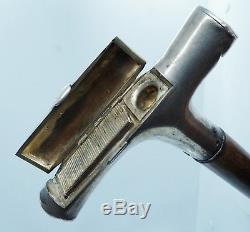Victorian Sterling Gadget Cane Walking Stick Whistle Match Safe Matchsafe London