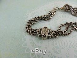 Victorian Sterling Silver Albertina Watch Chain and Tassel