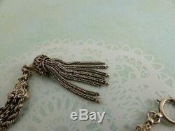 Victorian Sterling Silver Albertina Watch Chain and Tassel