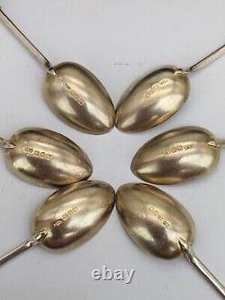 Victorian Sterling Silver Apostle Teaspoons & Tongs Set, Antique Hallmarked