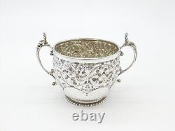 Victorian Sterling Silver Art Nouveau Repousse Porringer Cup Antique 1888