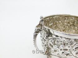 Victorian Sterling Silver Art Nouveau Repousse Porringer Cup Antique 1888