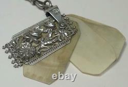 Victorian Sterling Silver Chatelaine (Notebook, Pincushion, Pencil etc)-H/M 1890