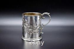 Victorian Sterling Silver Christening Mug Tankard 1900