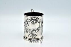 Victorian Sterling Silver Christening Mug Tankard 1900