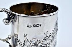 Victorian Sterling Silver Christening Mug Tankard 1900