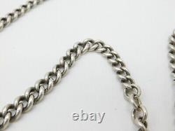 Victorian Sterling Silver Double Albert Graduating Watch Chain 1873 London 24