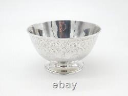 Victorian Sterling Silver Floral Form Sweet Treat Bowl with Crest 1867 London