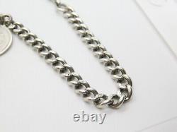 Victorian Sterling Silver Graduating Watch Chain with Fob 1897 Birmingham