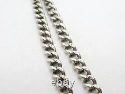 Victorian Sterling Silver Graduating Watch Chain with Fob 1897 Birmingham