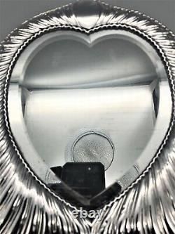 Victorian Sterling Silver Heart Table Mirror, William Comyns, London, 1894