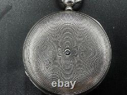 Victorian Sterling Silver London 1877 Fusee Full Hunter Pocket Watch Very Good