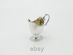 Victorian Sterling Silver Modernist Floral Cream Jug 1900 Birmingham Antique