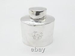 Victorian Sterling Silver Tea Caddy Antique 1895 Sheffield Monogram