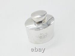 Victorian Sterling Silver Tea Caddy Antique 1895 Sheffield Monogram