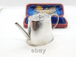 Victorian Sterling Silver Teapot Form Vinaigrette Monogram Antique 1894
